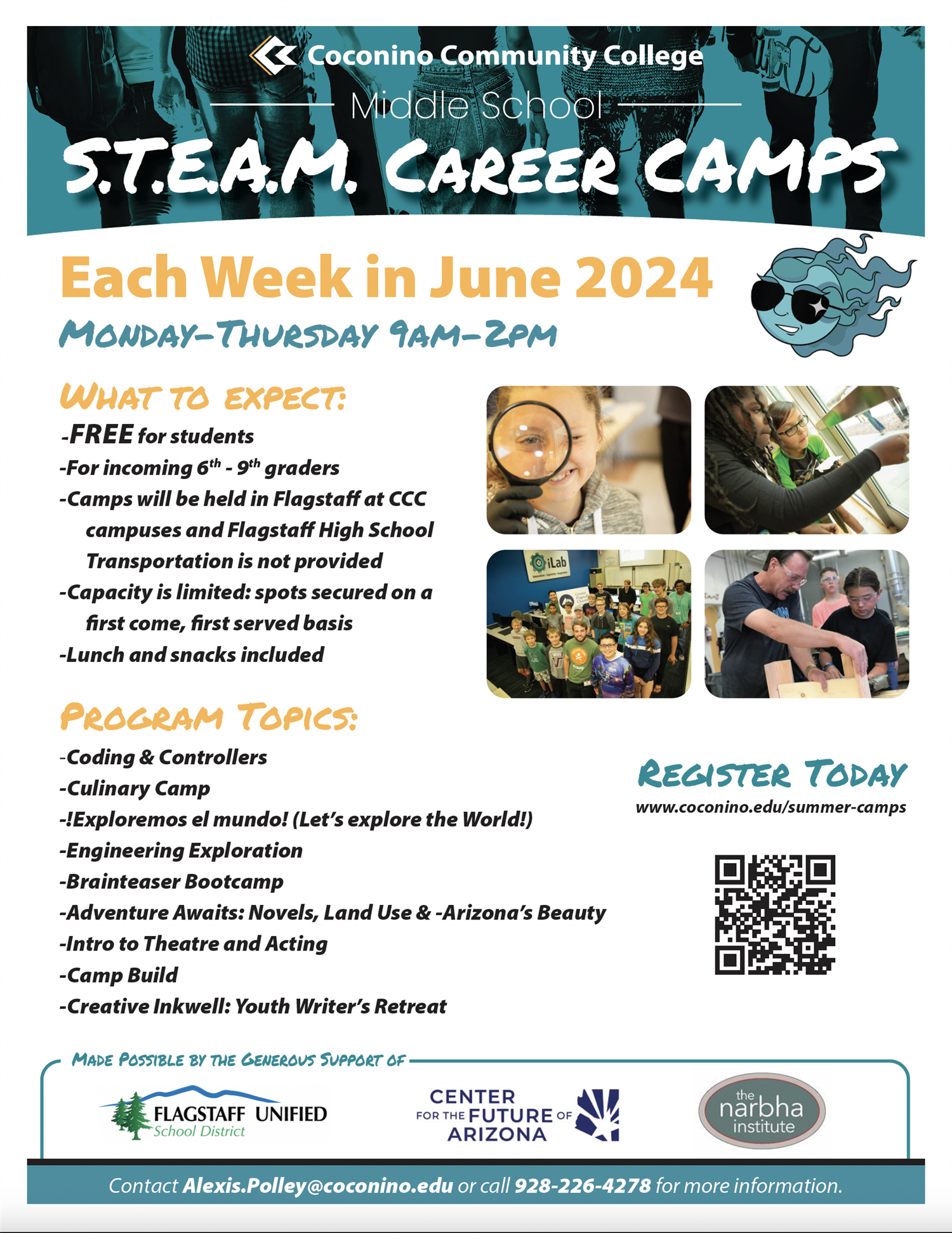 CCC Middle School STEAM Career Camps